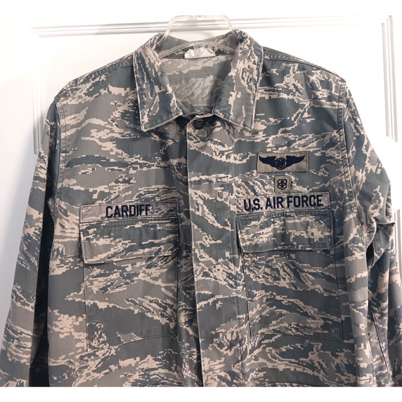 US Military Cargo Jacket 42R Tiger Camo BDU Combat Tactical Air Force Field Coat - Picture 3 of 10